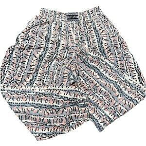 Vintage Gitano MC Hammer Baggy Parachute Geometric Cotton Gym Pants Adult M Neon